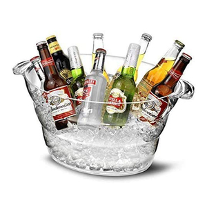 2022 nuovo secchiello per il ghiaccio trasparente in plastica trasparente per Champagne di lusso - Product Image 2