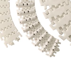 高品质白色POM材料柔性塑料输送链批发，用于材料处理设备零件 - Product Image 4