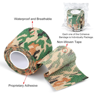 Bande adhésive auto-adhésive pour le sport, gaze médicale, bandage élastique respirant et cohésif pour blessures sportives et animaux de compagnie
