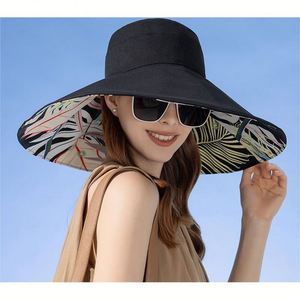Factory Wholesale Custom Print Floral Reversible Bucket Hats Cotton Wide Brim Tropical Sun Hats for Adults for Holiday Beach - Product Image 5