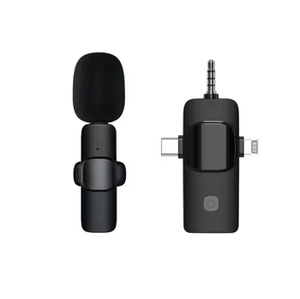 K15 Xách Tay Không Dây Lavalier Microphone 3-Trong-1 Ve Áo Đài Phát Thanh Clip Giảm Tiếng Ồn Cho Ngoài Trời Quay Video & Live <span class=keywords><strong>Streaming</strong></span> - Product Image 2