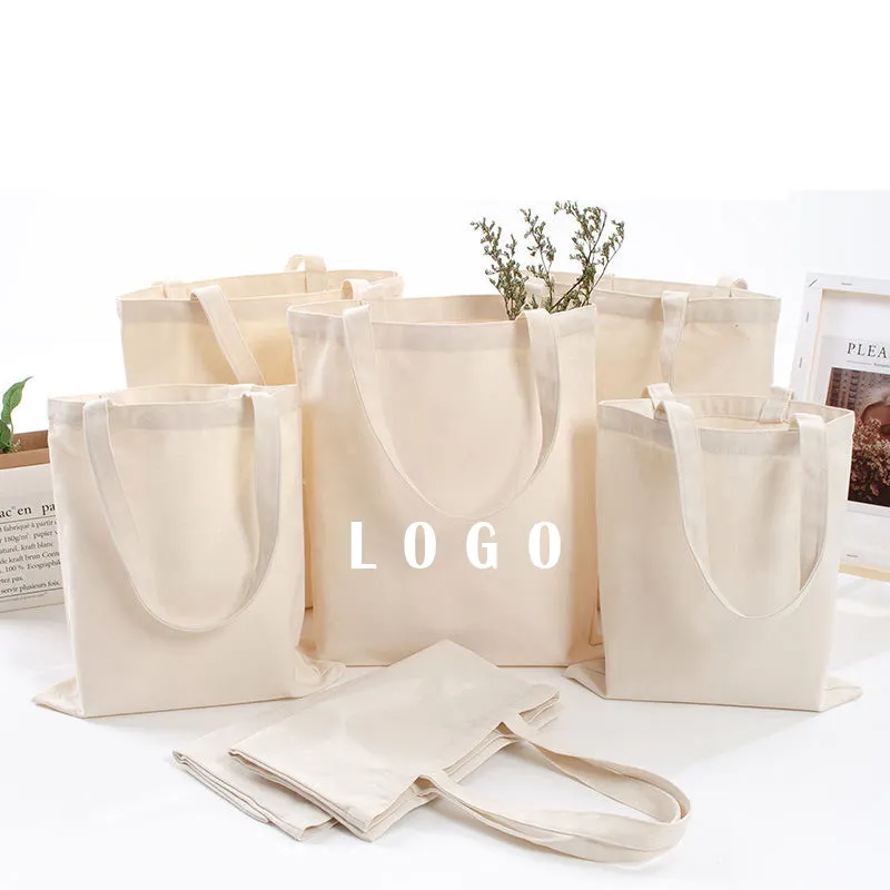 wholesale Grocery Shopping Tote Bag Custom Printed Logo thick cotton fabric big capacity cotton tote bag Canvas Tote Bag