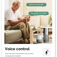 Modulo Interruttore Luce Intelligente a 2 Vie 3A 100-240V, 2 Gang, Wi-Fi, per Uso Domestico, Supporto App Smart Life, Nessun Neutro Richiesto