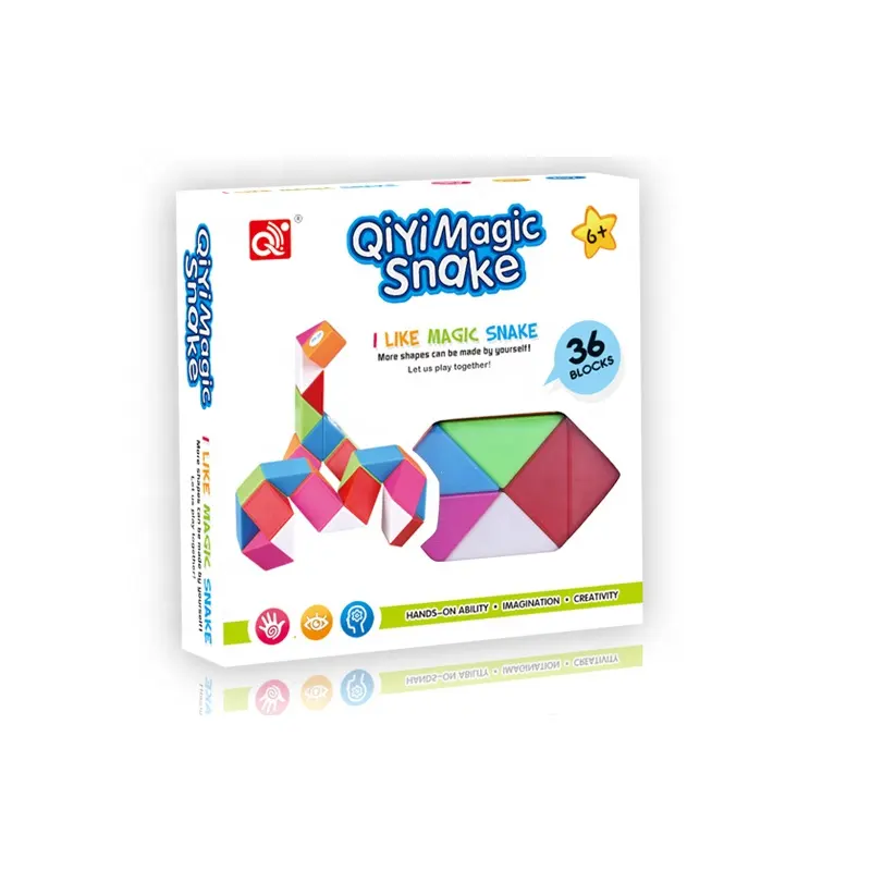 Мини-головоломка QIYI из 24 блоков, извивающийся куб-змея, Волшебная линейка, игрушки-фиджеты, наборы для детей, подарок для снятия стресса