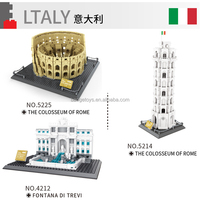 Juguetes Ecológicos de Tendencia para Niños 2026, Modelo Educativo Fontana Di Trevi, Bloques de Construcción de Arquitectura Famosa para Niños