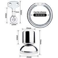 Nouvelle Cage de chasteté en métal avec gode en Silicone gland Cage de pénis BDSM en acier inoxydable anneau de bite négatif urètre jouet hommes jouets sexuels