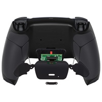 Kit de remappage Rise 2.0 avec poignées caoutchoutées noires et pagaies arrière pour manette PS5
