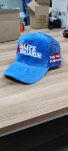 หมวกตาข่ายผ้ากำมะหยี่ปักลาย3D บ้าๆออกแบบได้ตามต้องการ - Product Image 3