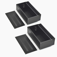 Boîtier d'amplificateur en aluminium de classe Hifi DIY, boîtier haut de gamme pour amplificateur avec dissipateur de chaleur, dissipation thermique efficace personnalisée