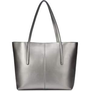 Covelin femmes de haute qualité en cuir véritable fourre-tout sac à bandoulière Durable fermeture à glissière Logo personnalisable doux chaud couleur unie - Product Image 3