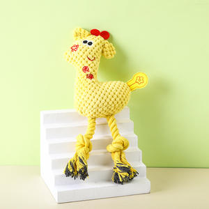 Giocattoli Interattivi per Cani a Forma di Giraffa Personalizzati all'Ingrosso, Polpo Rosa con Suono, Giocattoli Morbidi in Corda di Cotone per Cuccioli - Product Image 4