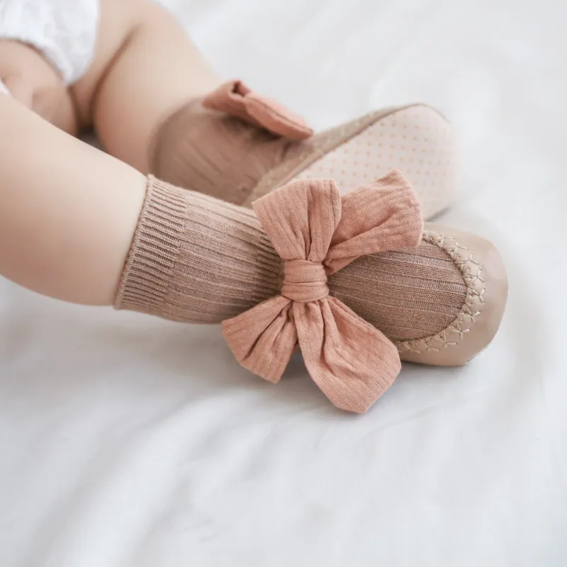 Детские От 0 до 1 года; Хлопковые колготки Теплые трикотажные детские носки для малышей нескользящие носки; Носки-Тапочки