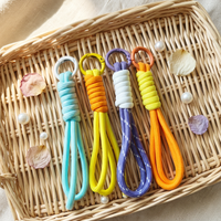 Cordon tressé noué coloré de 15 cm, cordon de téléphone anti-perte, corde de suspension pour téléphone, clés, sacs à main, jouets en peluche