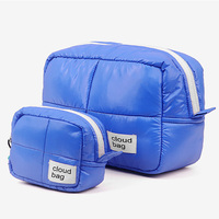 Étui de maquillage imperméable personnalisé avec motif de lettres, tendance, pour voyage, pochette portable, sac de maquillage en nylon écologique