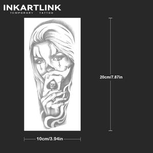 INKARTLINK - Pegatina de <span class=keywords><strong>Tatuaje</strong></span> para el Cuerpo, Pegatina de <span class=keywords><strong>Tatuaje</strong></span> de Papel, Diseño Realista de Payaso, Resistente al Agua, Ecológico, Larga Duración, 15 Días - Product Image 4