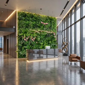 Panneau mural de gazon artificiel tendance, design vertical, pour décoration extérieure, système de jardinage, mur végétal, <span class=keywords><strong>plante</strong></span> verte - Product Image 2