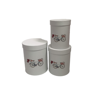 ชุดกล่องดอกไม้ทรงกลม<span class=keywords><strong>3</strong></span>ลายพิมพ์สีทึบกล่องของขวัญ - Product Image 6