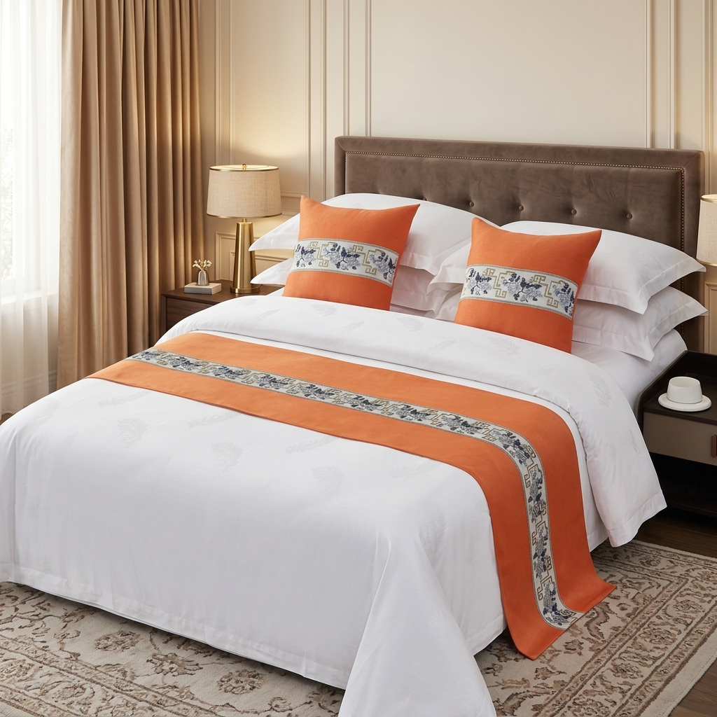 Organic 100% Cotton Woven Hotel Fitted Flat Sheet Set-300tc OEKO-TEX Certified Breathable Soft Bedding For Hospitality Wholesale