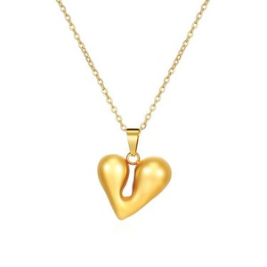 Collar de Acero Inoxidable Dorado, Joyería Personalizada, Collar con <span class=keywords><strong>Cadena</strong></span> <span class=keywords><strong>Cubana</strong></span> para Mujer - Product Image 1