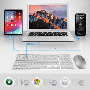 Wireless Keyboard <b>Mouse</b> Combo Ultra Slim Full Size Desktop Keyboard and Optical <b>Mouse</b> USB Receiver <b>for</b> Laptop <b>computer</b> - Product Image 6