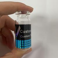Autocollants holographiques imperméables personnalisés pour l'impression, étiquettes pour flacons de 10 ml pour l'emballage