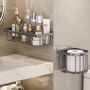 Shang Xingwang Toilet Paper Holder Wall Mounted Corner <b>Storage</b> Rack Rectangular Durable Bathroom Tissue <b>Box</b> - Product Image 1