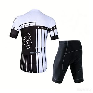 Combinaison de cyclisme imprimée douce pour la peau, unisexe, en jersey extensible, avec short anti-frottement à coussinets en gel, pour le vélo et les trajets quotidiens - Product Image 2