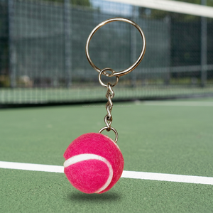 Mini porte-clés en forme de balle de tennis, accessoire de sac, souvenir sportif, porte-clés en forme de raquette de tennis pour femmes, enfants, cadeau portable et mignon - Product Image 1