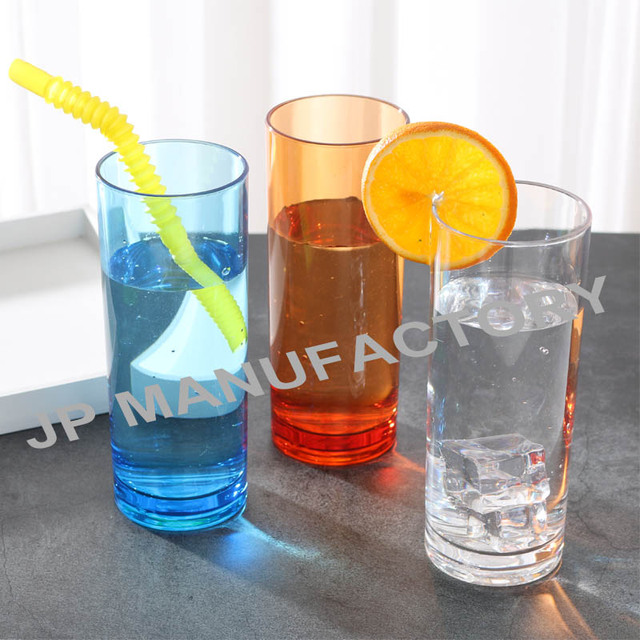 12oz Unbreakable Plastic Collins Glass 360ml Polycarbonate Tumbler PC Highball Glass