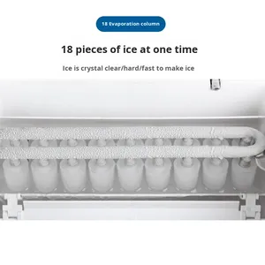 Machine à glace multifonctionnelle 2-3 kg, petite, de comptoir, domestique, entièrement automatique, pour la fabrication et le broyage de glace, tout-en-un, congélation rapide - Product Image 4