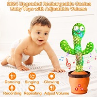 Cactus parlant dansant, jouet pour bébé, rechargeable, imite et chante 51 chansons anglaises, cadeau pour les tout-petits, éducatif