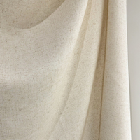 Pur naturel 15% lin 85% Polyester tissu Textile en gros rideau tissu pour salon stores enrouleurs