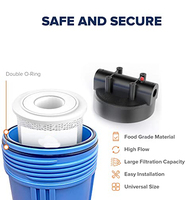 Microplastiques Éliminent l'Eau de Pluie Purification Système de Filtration d'Eau pour Toute la Maison Filtre à Eau Big Blue
