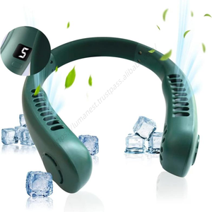 Ventilador de Cuello Portátil al por Mayor | Ventilador Portátil Recargable por USB de 4000 mAh, Sin Enredos de Cabello, para Viajes, Regalos de Cumpleaños para Hombres, Mujeres, Mamá - Product Image 1