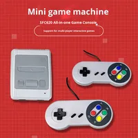 Console de jeu rétro SFC rouge et blanche, mini console de jeu TV 8 bits filaire, mémoire 8 Go, 620 jeux intégrés, câble AV, manette