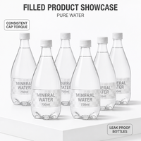 Machines de remplissage automatiques à économie d'énergie pour eau potable pure minérale en bouteilles PET et en verre, avec rinçage, remplissage et bouchage automatiques.