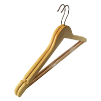 Lot de 20 cintres en bois avec crochet à 360 degrés pour chemises en bois naturel pour jeans pantalons vestes chemises robes
