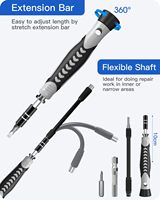 130-en-1 Kit d'outils de réparation électronique de précision jeu de tournevis de qualité bricolage 120 Bits Chrome pour ordinateur téléphone montre réparation d'ordinateur portable