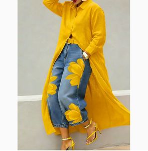 Nuova Camicia Lunga Estiva 2026 alla <span class=keywords><strong>Moda</strong></span> ed Elegante, Casual, Ricamata, in Maglia, con Colletto a Bottoni, Tinta Unita <span class=keywords><strong>e</strong></span> Logo Frontale - Product Image 2