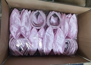 Frauen sexy schwarz rosa Satin <span class=keywords><strong>Bunny</strong></span> Ohren Stirnband für Ostern Halloween Kostüm Zubehör Cosplay Kaninchen Ohren Party Dekorationen - Product Image 3