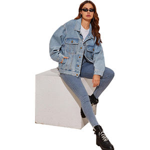 Veste en Jean ample pour femme, vente en gros, Style oversize, mode femme printemps été - Product Image 4