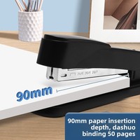 Agrafeuse manuelle standard pour bureau, machine à relier jusqu'à 50 pages, agrafeuse à bande complète pour étudiants, sans bourrage, idéale pour le bureau