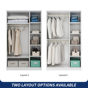 Trắng hiện đại sang trọng tủ quần áo phòng ngủ sang trọng closets Para habitacion quần áo lưu trữ đồ nội thất nội bộ có thể gập lại thiết kế - Product Image 6