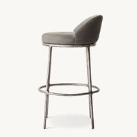 Tabouret de bar pivotant en cuir avec cadre métallique pour intérieur – Offre spéciale