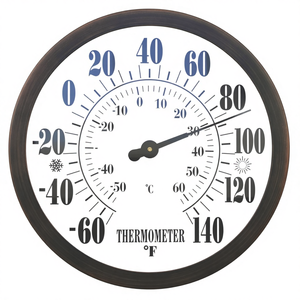 Termo-Higrômetro Doméstico Interno USB Modelo Redondo de Plástico T9300BR - Product Image 1