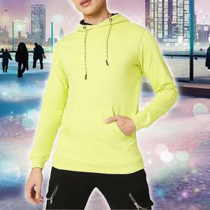 เสื้อฮู้ดผู้ชายทรงหลวม ผ้าฟลีซหนานุ่มพิเศษ ผ้าฝ้ายผสมโพลีเอสเตอร์ เสื้อกันหนาวสำหรับฤดูใบไม้ร่วง เป็นมิตรกับสิ่งแวดล้อม ระบายอากาศได้ดี - Product Image 3