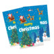 Feuille d'autocollants personnalisés imperméables prédécoupés pour cadeaux de fête de Noël, bricolage, agenda, scrapbooking, activités pour enfants, jeux, lot en gros