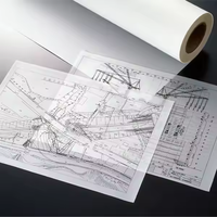 Plotter CAD Película de dibujo translúcida mate de doble cara 75 y 100 micras Dibujo de ingeniería Materiales de impresión de inyección de tinta