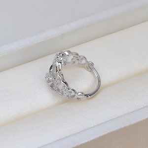 Anillo de Plata S925 Wenchi con Perlas de 8-10 mm (3mm-6mm), Accesorios para DIY, Modelo 16543 - Product Image 4