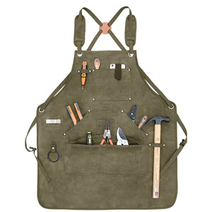 <span class=keywords><strong>Delantal</strong></span> <span class=keywords><strong>de</strong></span> chef <span class=keywords><strong>de</strong></span> lona <span class=keywords><strong>de</strong></span> cera con logotipo personalizado con bolsillos para herramientas, <span class=keywords><strong>delantal</strong></span> <span class=keywords><strong>de</strong></span> carpintero <span class=keywords><strong>de</strong></span> alta resistencia para mecánicos, herreros y carpinteros - Product Image 2